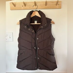 J. Crew Women's Chocolate puffer vest